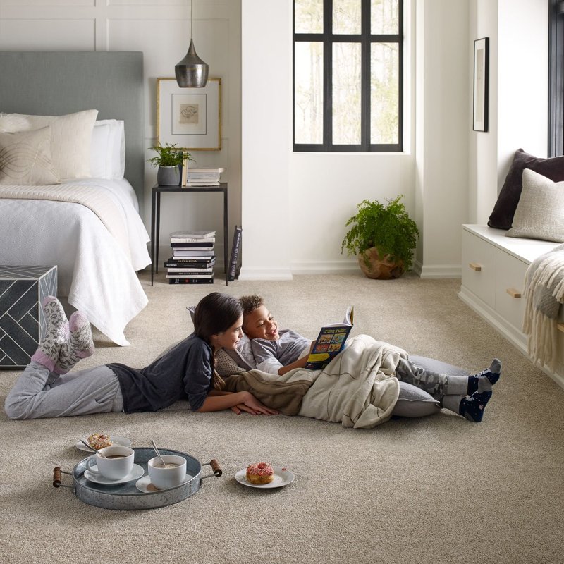 children reading on floor - Rickway Carpet in MN